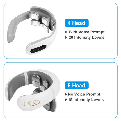 1 Set EMS Neck Massager With Heat Cordless Cervical Neck Massager EMS Neck Massager With 6 Modes 15 Intensity Levels Remote Control