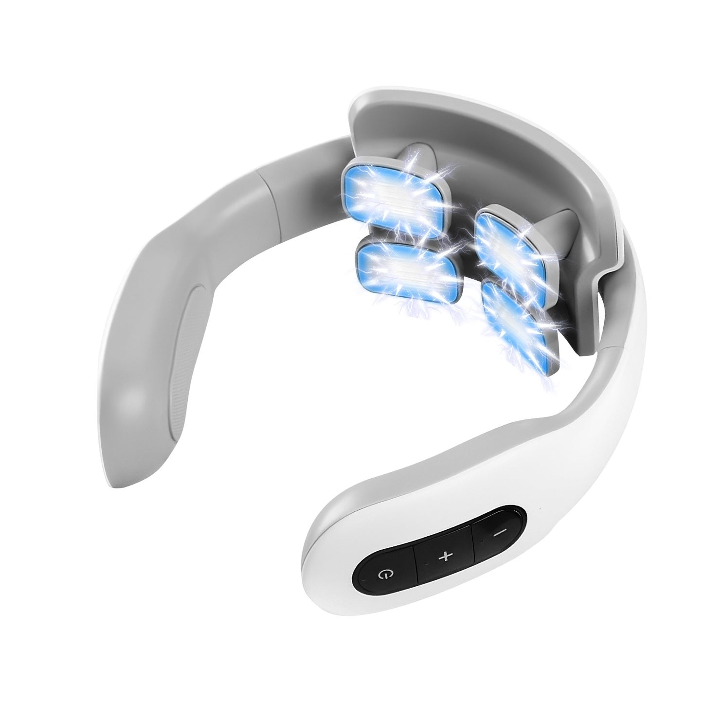 1 Set EMS Neck Massager With Heat Cordless Cervical Neck Massager EMS Neck Massager With 6 Modes 15 Intensity Levels Remote Control